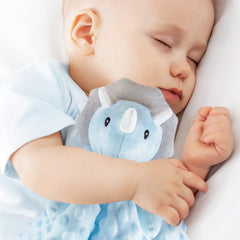 Pro Goleem Loveys Triceratops plush snuggle toy for security and comfort.