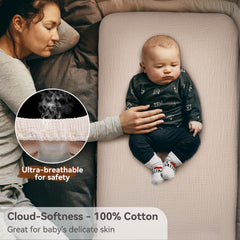 Pro Goleem muslin bassinet sheet universal fit dimensions show versatility.