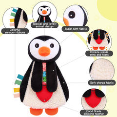 Pro Goleem Penguin Lovey compact size fits tiny hands for grasp and exploration.