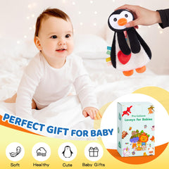 Pro Goleem Penguin Lovey clip attaches to strollers for portable comfort.