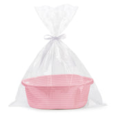 Pro Goleem small woven basket with gift bag and ribbon ideal for ready-made gift presentations
