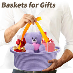 Pro Goleem small woven basket room-organization helps tidy shelves and surfaces.