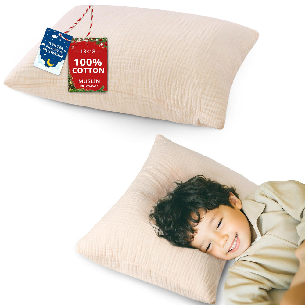 Pro Goleem toddler pillow 13x18 beige delivers compact support for naps