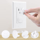 PRObebi outlet covers pack closeup demonstrates a simple safety design for preventing curious fingers.