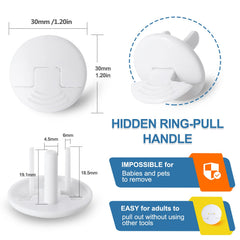 PRObebi outlet covers ring-pull handle closeup β easy removal for adults.