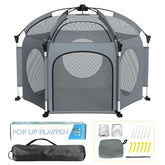 PRObebi portable pop up playpen setup demonstrates quick, secure assembly for hassle-free travel with kids.