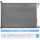 PRObebi retractable gate grey closed panel for safe indoor use