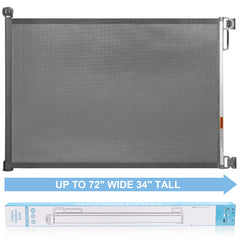 PRObebi retractable gate grey closed panel for safe indoor use