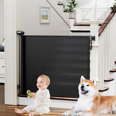 PRObebi retractable gate extended to 72 inches for wide entryways safety.