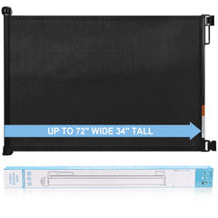 PRObebi retractable gate mesh extended showing wide doorway access and safety.