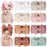Prohouse headbands closeup shows soft nylon and gentle stretch for newborn comfort.