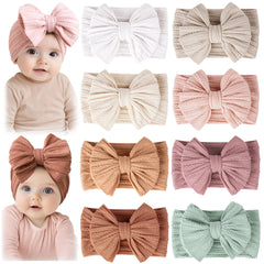 Prohouse headbands closeup shows soft nylon and gentle stretch for newborn comfort.