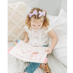 Prohouse bow measures about 3.7 inches, ideal for toddler hairstyles