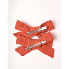 Prohouse soft linen bow material feels gentle on delicate toddler hair