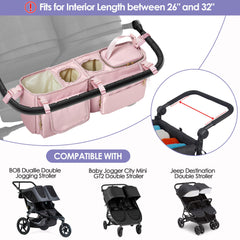 Prokva organizer fits Baby Jogger City Mini GT2 double for organized outings