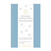 Promptly Journals dusty-blue leatherette cover highlights a premium keepsake for family memories
