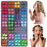 ProSuites 112-pcs baby hair clips with flowers and butterflies for versatile daily styling.