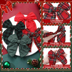 ProSuites green plaid bow adds a merry touch to any updo.
