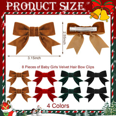 ProSuites green velvet hair bow adds cute color to outfits.