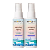 PROUDLY Calming Spray bottle with lavender aroma for a soothing bedtime routine.