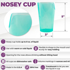 Providence Spillproof Nosey Cup 8oz mouth-fit design supports comfortable sipping without tilting