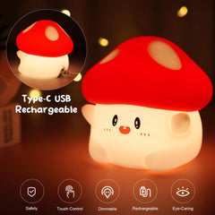 PSDRIQQ Mushroom Night Light features a 30-minute timer to save power.