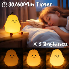 PSDriQQ Night Light Pear offers 7 colors for mood lighting and playtime.
