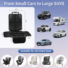 Psumuabrre protector with side pocket showing extra storage for toys.