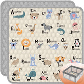 Ptcide baby play mat top view shows spacious 50x50 area for safe floor time