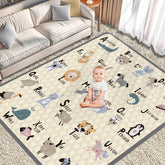Ptcide Baby Play Mat 59x71 on the floor offers roomy play space.