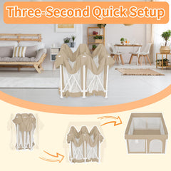 Ptcide foldable playpen with travel bag for easy family trips