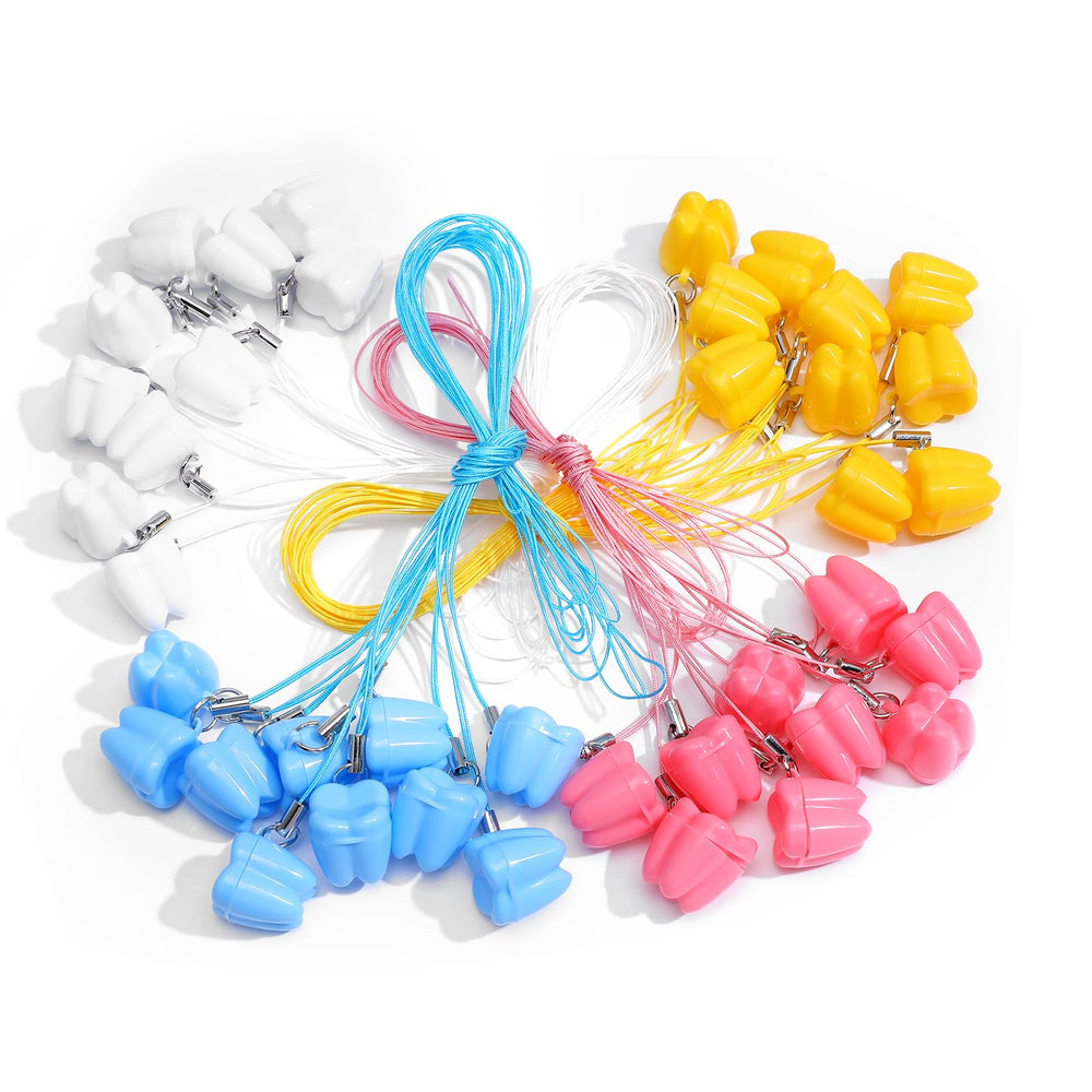 Ptwola Teeth Saver Necklace Blue—a colorful tooth holder for keepsakes.
