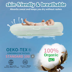 Pucmaoci organic cotton cover close-up, skin-friendly fabric for baby comfort
