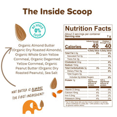 Puffworks Baby peanut butter puffs close-up highlights simple ingredients for tiny snacking.