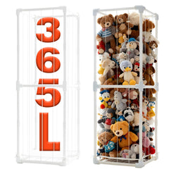 Puheca plush-toy-zoo-holder in playroom illustrating organized storage.
