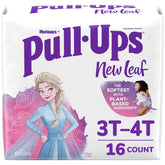 Pull-Ups New Leaf Frozen graphics close-up, kid-friendly learning cue.