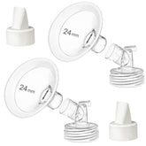 Pumpmom 24mm flanges package view for quick, clean pumping setup.