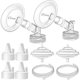 PumpMom-US 17mm flange two-pack for a comfortable pumping fit