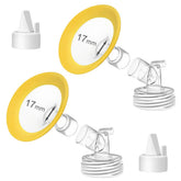 PumpMom-US 17mm flange with transparent body shows Spectra compatibility for reliable seal.