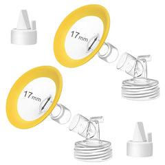 PumpMom-US 17mm flange with transparent body shows Spectra compatibility for reliable seal.