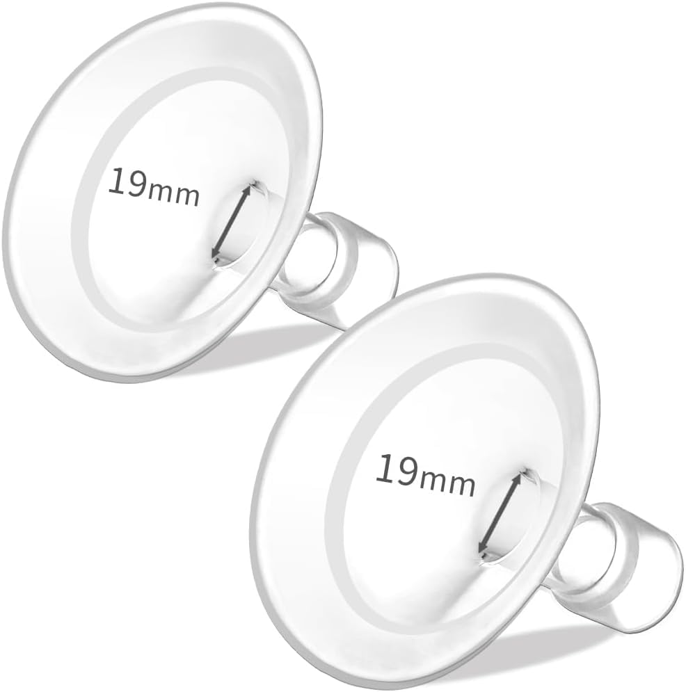 PumpMom-us 19mm oval flange side view showing compact, comfortable shield design.