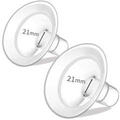 PumpMom-us 21mm soft rim flange comforts with gentle edge and wide opening for natural pumping.