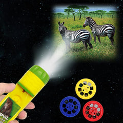 Pup Go projector torch outer-space disc shows planets and astronauts for wonder.