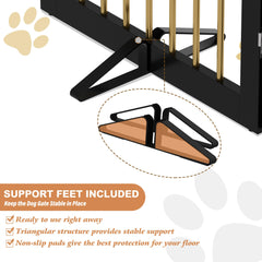 PUPETPO folding dog gate with 360° hinges demonstrates versatile configurations.