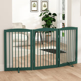 PUPETPO freestanding dog gate assembled for instant room containment.