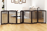 PUPETPO freestanding gate with walk-through door for easy containment and access.