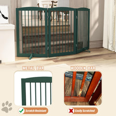 PUPETPO wood material durable dog gate blends with home decor.