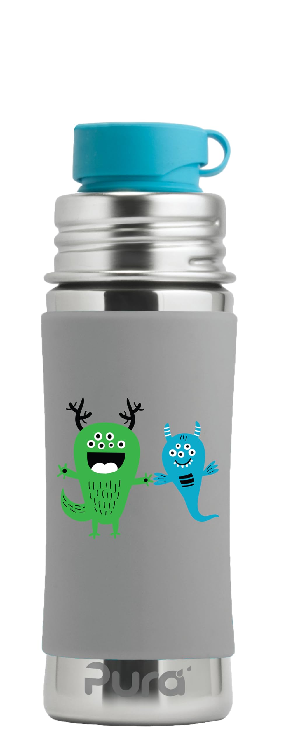 Pura Sport Mini monster sleeve image shows bright silicone sleeve for durable grip.