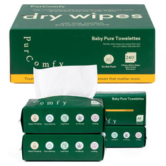 PurComfy Baby Dry Wipes pack-4-count front view for newborn diaper changes