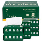 PurComfy Baby Dry Wipes pack-front — convenient 8-pack for caregivers on the go.